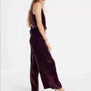 Madewell wide leg velvet jumpsuit. Brand new